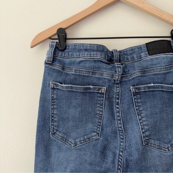 Pistola Medium Wash Skinny Jeans 5-Pocket Solid Denim Belt Loops Zipper Button - Picture 7 of 16